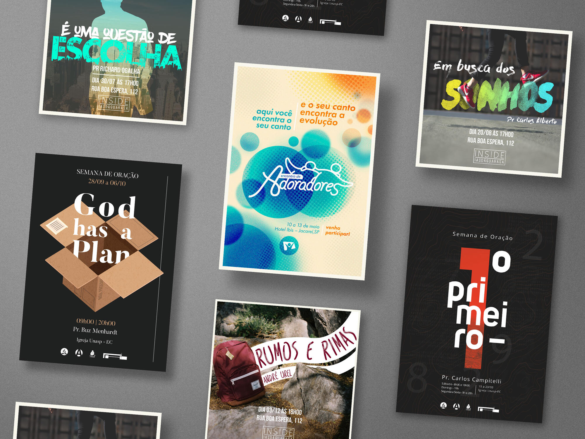 Posters created for events and worship services
