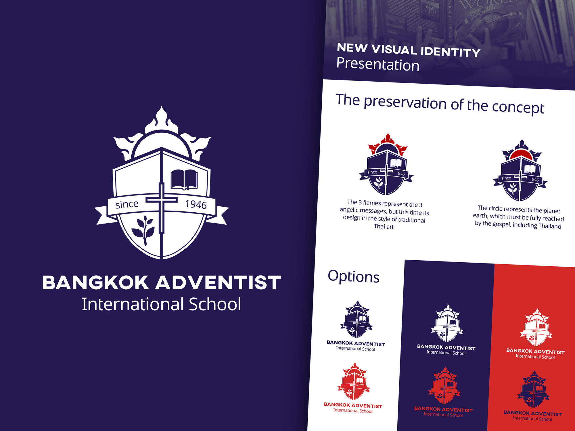Visual identity proposal created for Bangkok Adventist International School