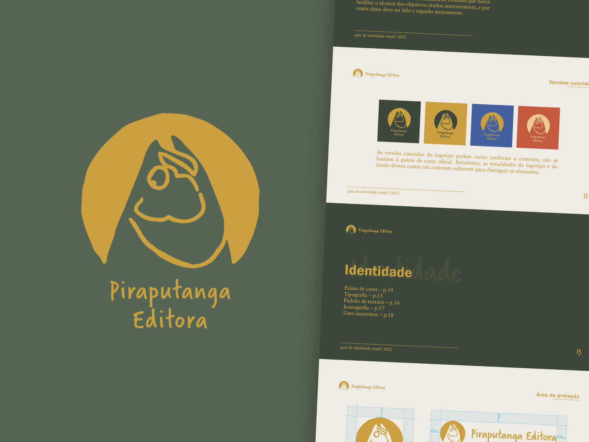 Visual identity created for Piraputanga Editora